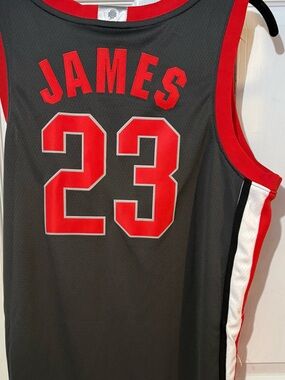 Nike LeBron James 23 Basketball Jersey - Black & Red